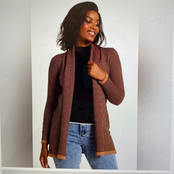 Love for Humanity Long Cardigan Women’s open front Sweater Black label Simple L - Picture 4 of 8